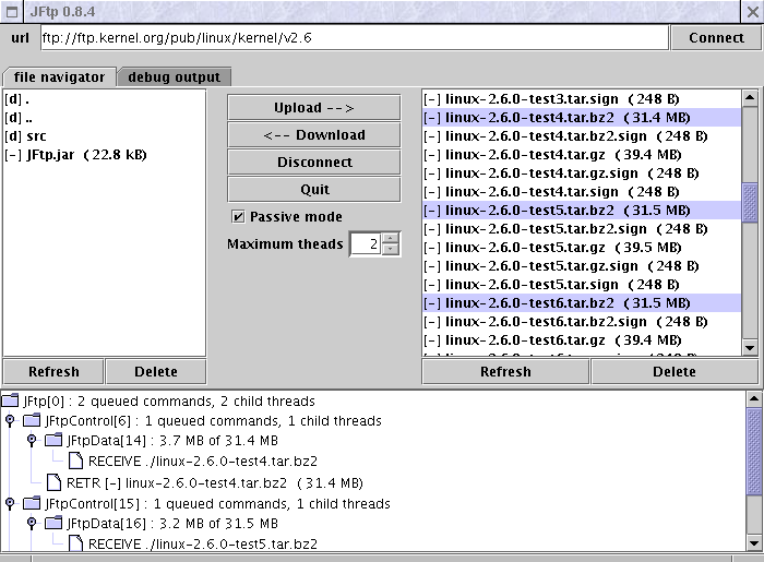 JFtp file navigator